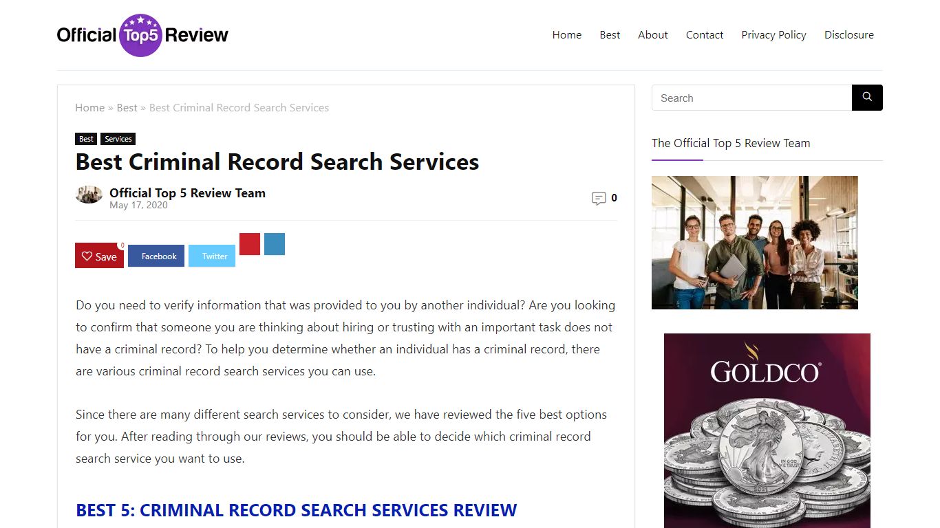 The Top 5 Criminal Record Search Services [2022 Review]
